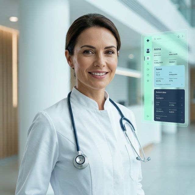 Médico moderno utilizando DoctorSet